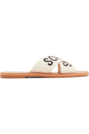 Schutz Logo-print straps slides