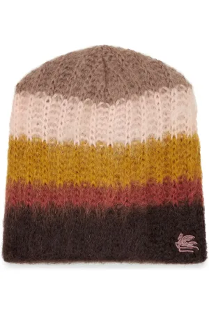 Etro Striped logo-embroidered beanie