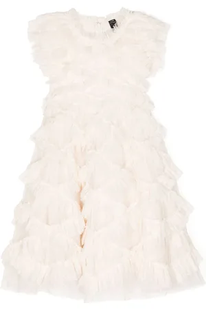 Needle & Thread Genevieve mesh-panelled ruffle dress