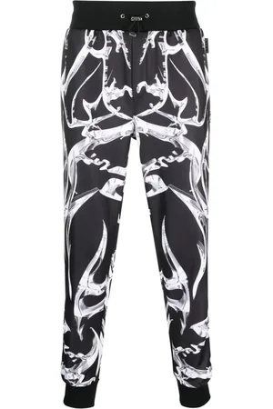 Philipp Plein Chrome abstract-pattern track pants