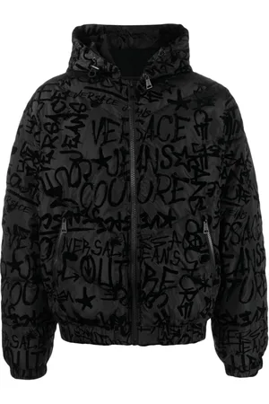 Versace Jeans Couture monogram reversible parka jacket in white
