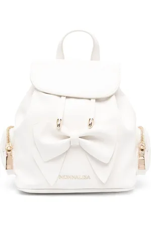 Monnalisa embossed-logo Shoulder Bag - White