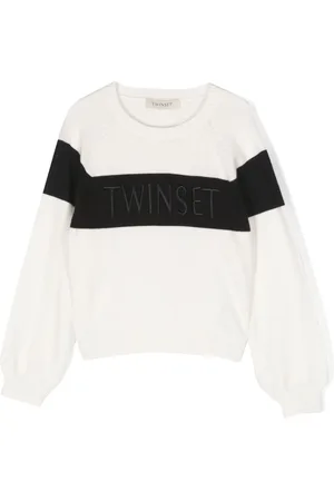 Twin-Set Logo-print stripe-trim jumper