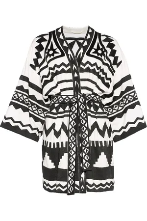 ERES Silence geometric-print tie-waist jacket