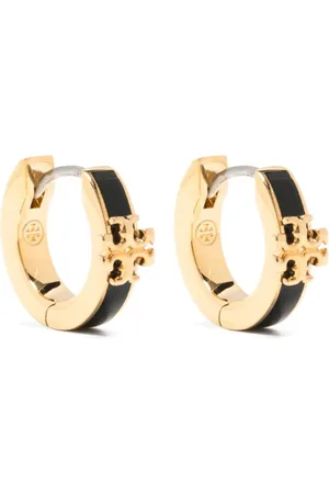 Tory Burch Kira enamel huggie hoop earrings