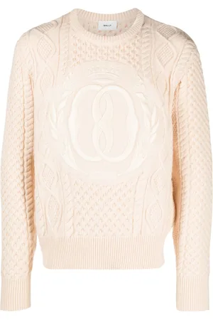 Bally Intarsia-knit logo wool jumper