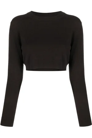 Patou Logo-embroidered cropped jumper