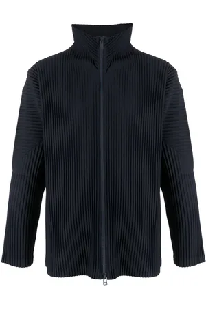 Issey Miyake July pleated zip-up jacket