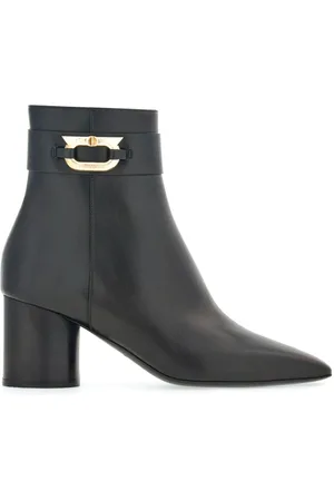 Salvatore Ferragamo Gancini 60mm leather ankle boots