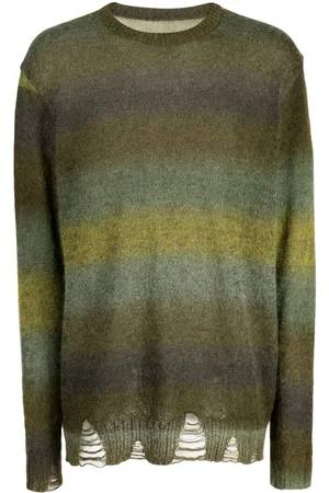 SONG FOR THE MUTE Striped crew-neck jumper