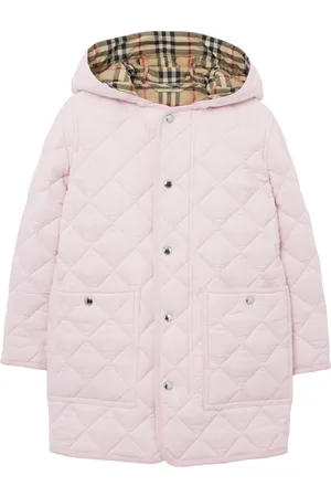 Burberry Diamond-quilted hooded padded coat