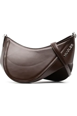 Black embossed Spiral Curve 01 bag - Mugler fashion official