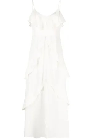 Twin-Set Ruffled maxi slip dress