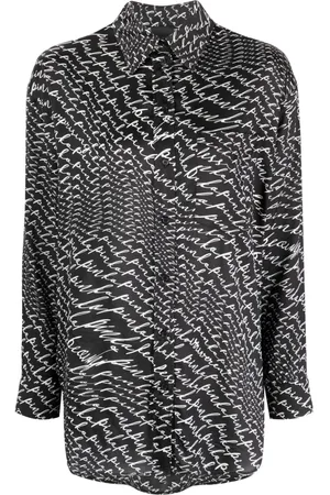 Pinko Logo-print spread-collar shirt