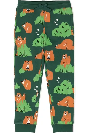 Stella McCartney Bear-print cotton trousers
