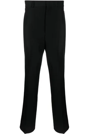 Palm Angels Stripe-detail cotton tailored trousers