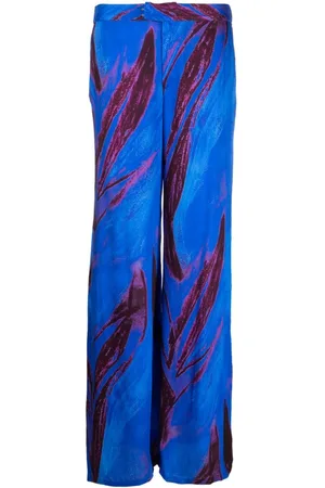 Louisa Ballou Abstract-print wide-leg trousers