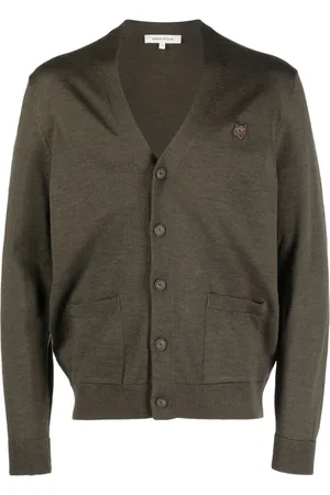 Maison Kitsuné Fox Head-motif wool cardigan
