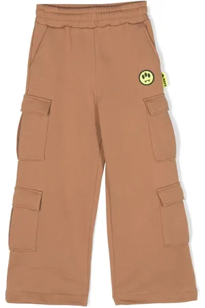 BARROW Smiley-face cotton cargo trousers
