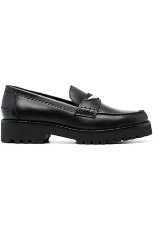 Zadig & Voltaire Wings-plaque leather loafers