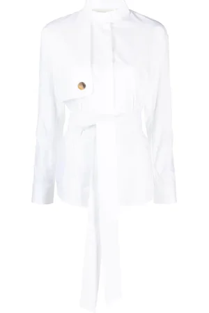 Destree Hans tied-waist cotton shirt