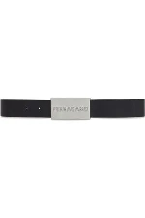 Salvatore Ferragamo Logo-embossed leather belt