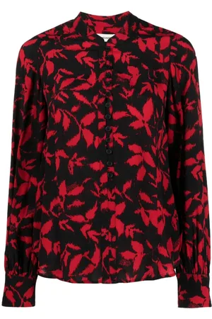 Zadig & Voltaire Twina leaf-print long-sleeve shirt
