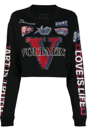 Zadig & Voltaire Iona Voltaire cropped long-sleeve T-shirt