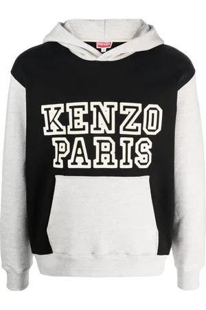 Kenzo Colour-block stretch-cotton hoodie