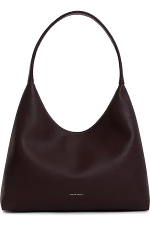 Mansur Gavriel Notte Leather Shoulder Bag in Black