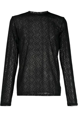 Marine Serre Moonagram flocked mesh top