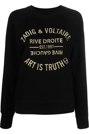 Zadig & Voltaire Logo-embroidered organic-cotton sweatshirt