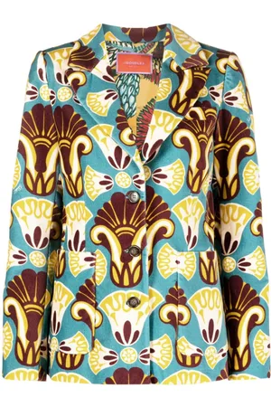 La DoubleJ Graphic-print single-breasted blazer