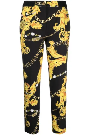 logo-print baroque-pattern leggings