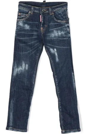 Dsquared2 Bleached-effect straight-leg jeans