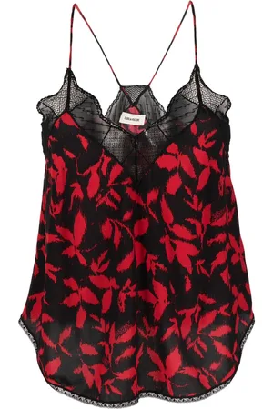 Zadig & Voltaire Christy leaf-print tank top