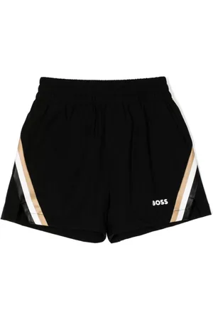HUGO BOSS Logo-print stripe-detail shorts