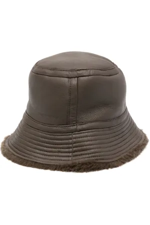 YVES SALOMON Leather bucket hat