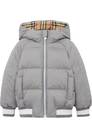 Burberry Baby Pink Detachable Hood Monogram Quilted Jacket