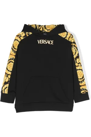 VERSACE Barocco Kids-print cotton hoodie