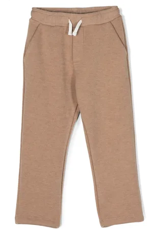 Paolo Pecora Kids drawstring-fastening trousers - Brown