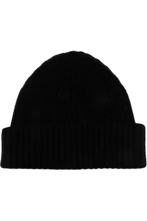 MOORER Logo-tag knitted cashmere beanie