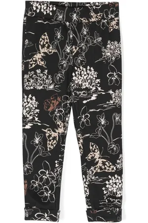 MONNALISA Botanical-print straight-leg leggings