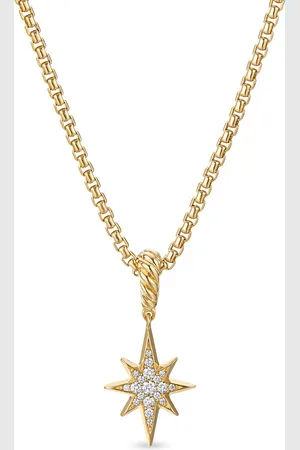 David Yurman 18kt yellow North Star amulet diamond pendant (15mm)