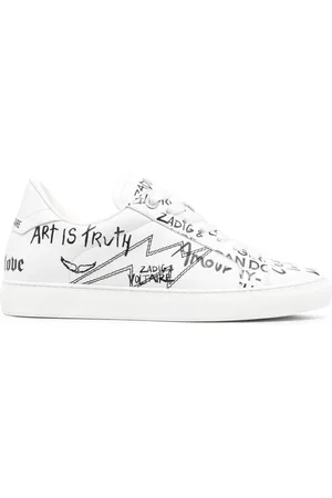 Zadig & Voltaire La Flash graffiti-print sneakers