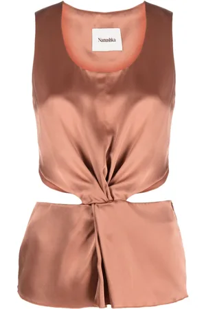 Nanushka Cut-out satin top