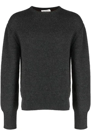 There Was One Two-tone ribbed-knit jumper