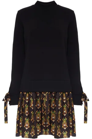 La DoubleJ Sporty graphic-print layered minidress