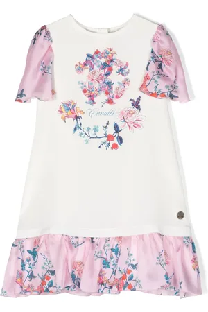 Roberto Cavalli Graphic-print panelled T-shirt dress