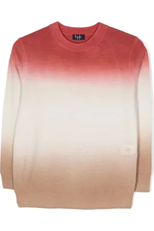 Il gufo Gradient-effect wool jumper